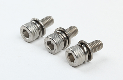 不銹鋼 內(nèi)六角圓柱頭（滾花）帶平、彈墊組合螺釘 DIN912三組合